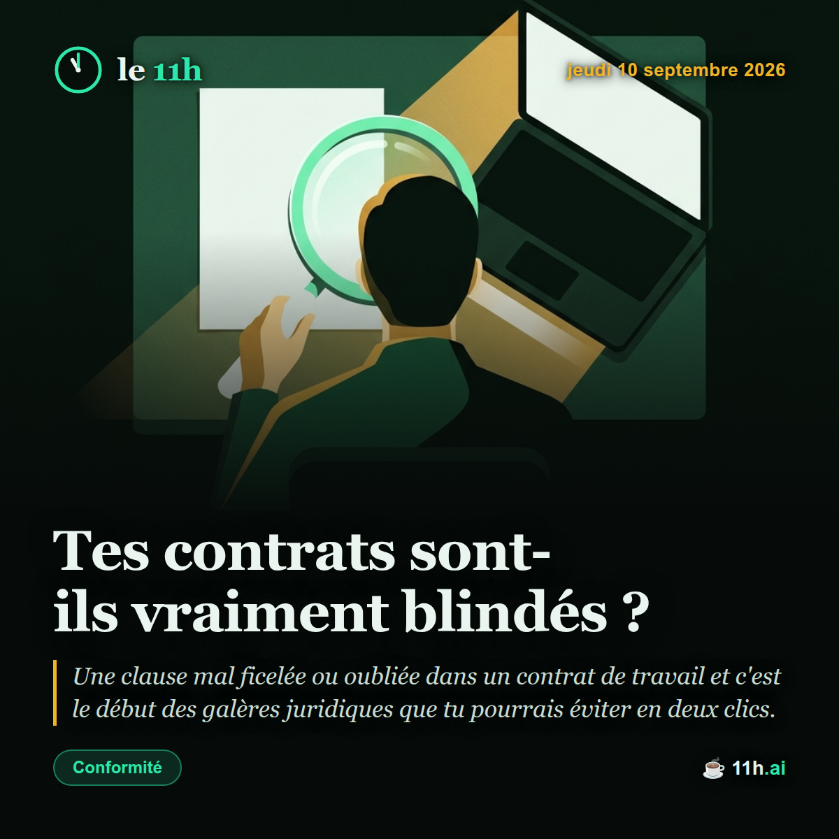 Tes contrats sont-ils vraiment blindés ? — le 11h du jeudi 10 septembre 2026