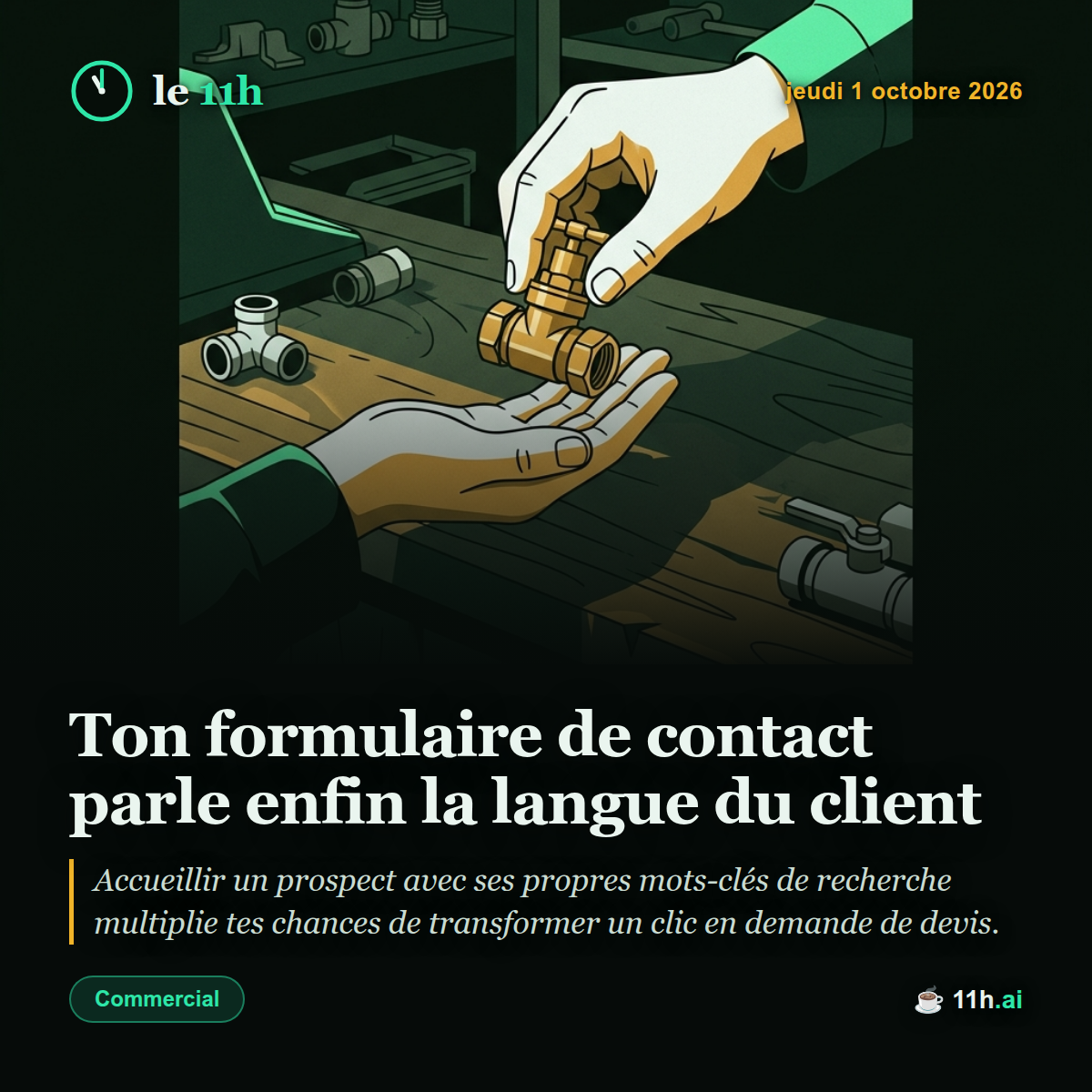 Ton formulaire de contact parle enfin la langue du client — le 11h du jeudi 1 octobre 2026