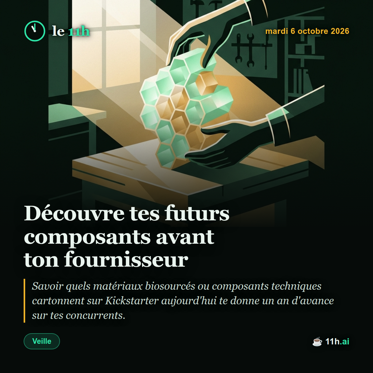 Découvre tes futurs composants avant ton fournisseur — le 11h du mardi 6 octobre 2026